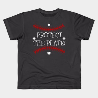 Vintage Baseball Softball Protect the Plate Kids T-Shirt